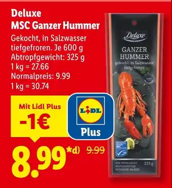 Lidl Deluxe msc ganzer hummer Angebot