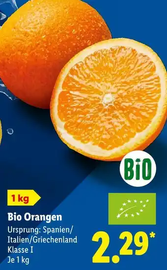 Lidl Bio orangen Angebot
