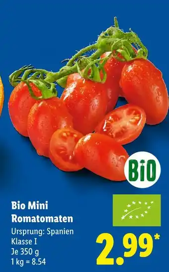 Lidl Bio mini romatomaten Angebot