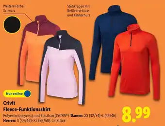 Lidl Crivit fleece-funktionsshirt damen Angebot