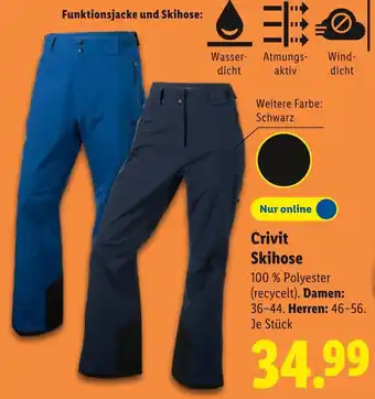 Lidl Crivit skihose Angebot