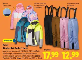 Lidl Crivit kinder-ski-jacke Angebot