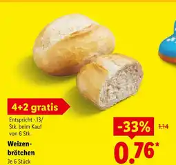 Lidl Weizenbrötchen Angebot