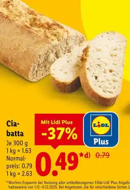 Lidl Ciabatta Angebot