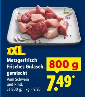 Lidl Metzgerfrisch frisches gulasch, gemischt Angebot