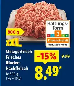 Lidl Metzgerfrisch frisches rinder-hackfleisch Angebot