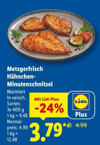Lidl Metzgerfrisch hähnchen-minutenschnitzel Angebot