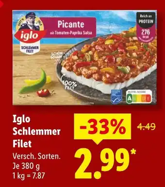Lidl Iglo schlemmer filet Angebot
