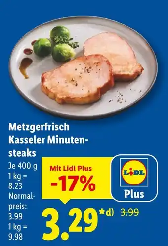 Lidl Metzgerfrisch kasseler minutensteaks Angebot
