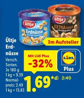 Lidl Ültje erdnüsse geröstet & gesalzen Angebot
