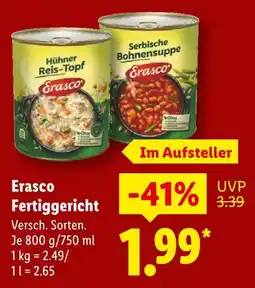 Lidl Erasco hühner reis-topf Angebot