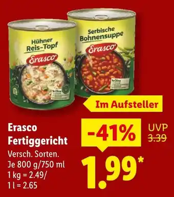 Lidl Erasco hühner reis-topf Angebot