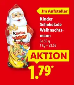 Lidl Kinder schokolade weihnachtsmann Angebot