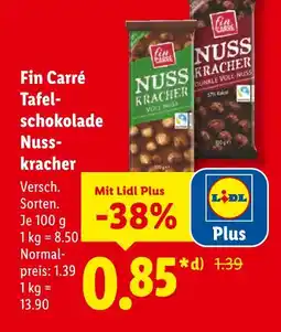 Lidl Fin carré nuss kracher voll nuss Angebot