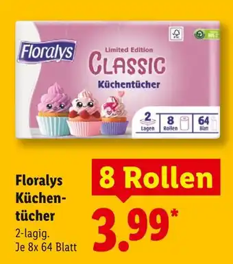 Lidl Floraly's classic küchentücher Angebot