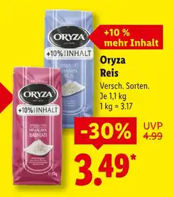 Lidl Oryza himalaya basmati Angebot
