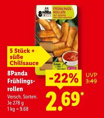 Lidl 8panda frühlingsrollen Angebot