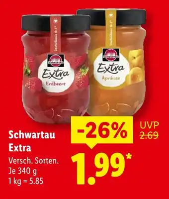 Lidl Schwartau extra erdbeere Angebot