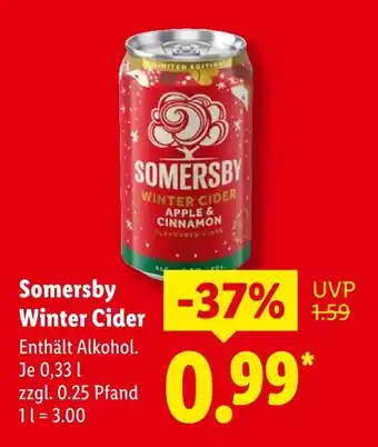 Lidl Somersby winter cider apple & cinnamon Angebot