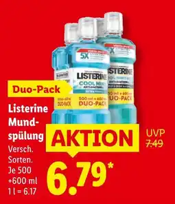 Lidl Listerine mundspülung Angebot
