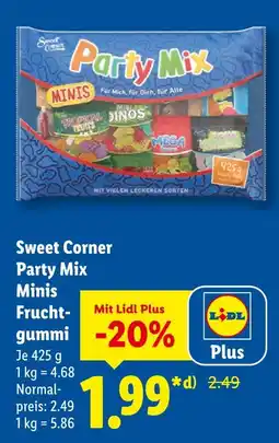 Lidl Sweet corner party mix minis fruchtgummi Angebot