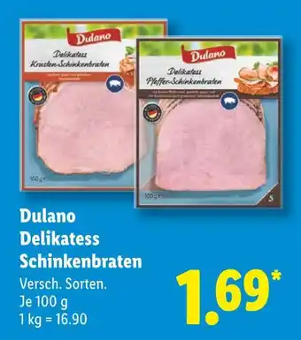 Lidl Dulano delikatess krusten-schinkenbraten Angebot