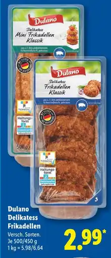Lidl Dulano delikatess frikadellen klassik Angebot
