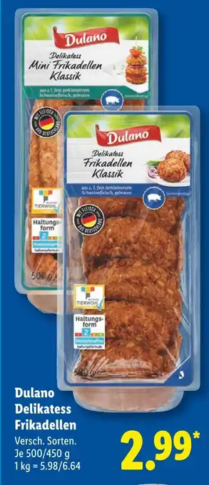 Lidl Dulano delikatess frikadellen klassik Angebot