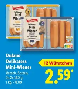 Lidl Dulano delikatess mini-wiener Angebot