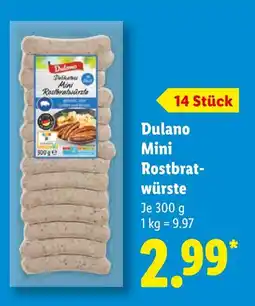 Lidl Dulano mini rostbratwürste Angebot
