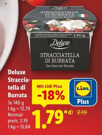 Lidl Deluxe stracciatella di burrata Angebot