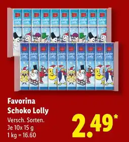 Lidl Favorina schoko lolly Angebot