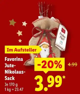 Lidl Favorina jute-nikolaus-sack Angebot