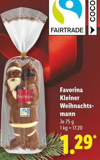 Lidl Favorina kleiner weihnachtsmann Angebot