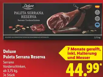 Lidl Deluxe paleta serrana reserva Angebot