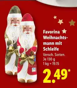 Lidl Favorina weihnachtsmann mit schleife Angebot