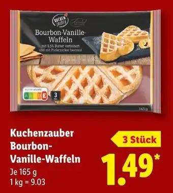 Lidl Kuchenzauber bourbon-vanille-waffeln Angebot