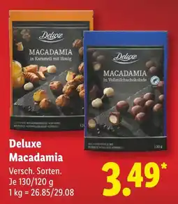 Lidl Deluxe macadamia in karamell mit honig Angebot