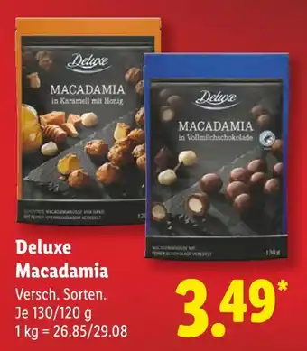 Lidl Deluxe macadamia in karamell mit honig Angebot