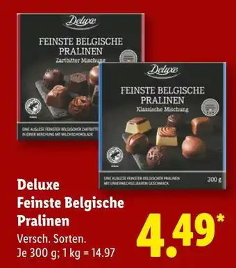 Lidl Deluxe feinste belgische pralinen zartbitter mischung Angebot