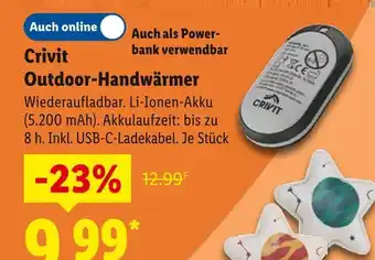 Lidl Crivit outdoor-handwärmer Angebot