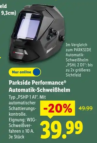 Lidl Parkside parkside performance automatik-schweißhelm Angebot