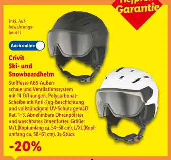 Lidl Crivit ski- und snowboardhelm Angebot