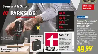 Lidl Parkside parkside performance akku-schlagbohrschrauber 20 v Angebot