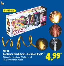 Lidl Weco fontänen-sortiment rainbow pack Angebot