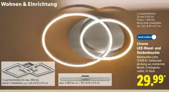 Lidl Livarno led-wand- und deckenleuchte Angebot