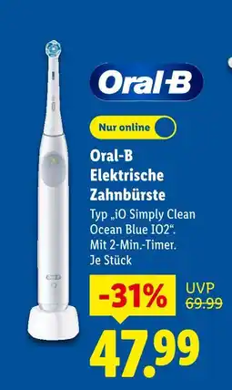 Lidl Oral-b elektrische zahnbürste typ „io simply clean ocean blue io2“ Angebot
