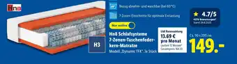 Lidl Hn8 schlafsysteme 7-zonen-taschenfederkern-matratze Angebot