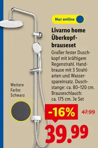 Lidl Livarno home überkopfbrauseset Angebot