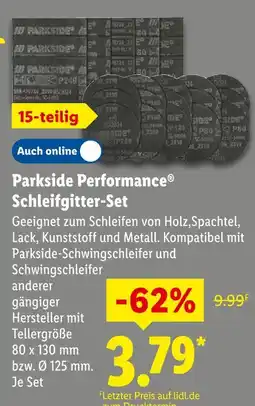 Lidl Parkside performance schleifgitter-set Angebot